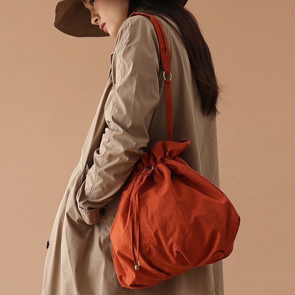 Pot Bag Wrinkle - Brick Orange