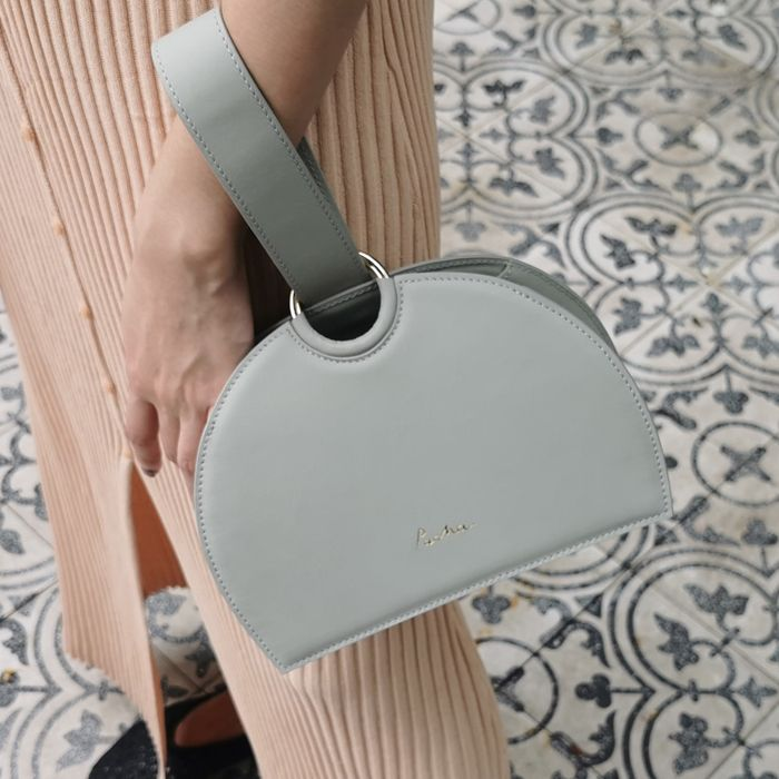 The Moon Handbag - Smoke Light Grey