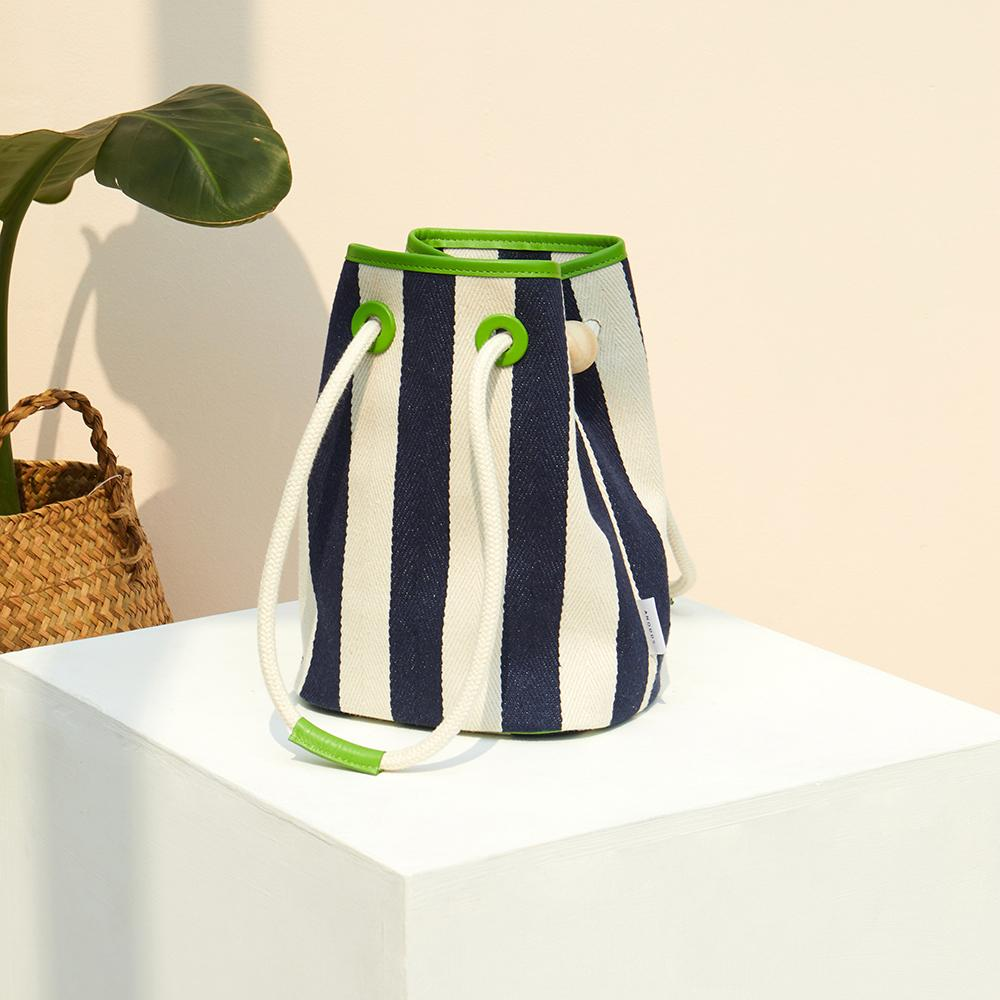 Kave Bucket Bag - Navy Stripe