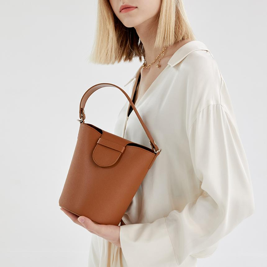 Lena Bucket Bag - Brown