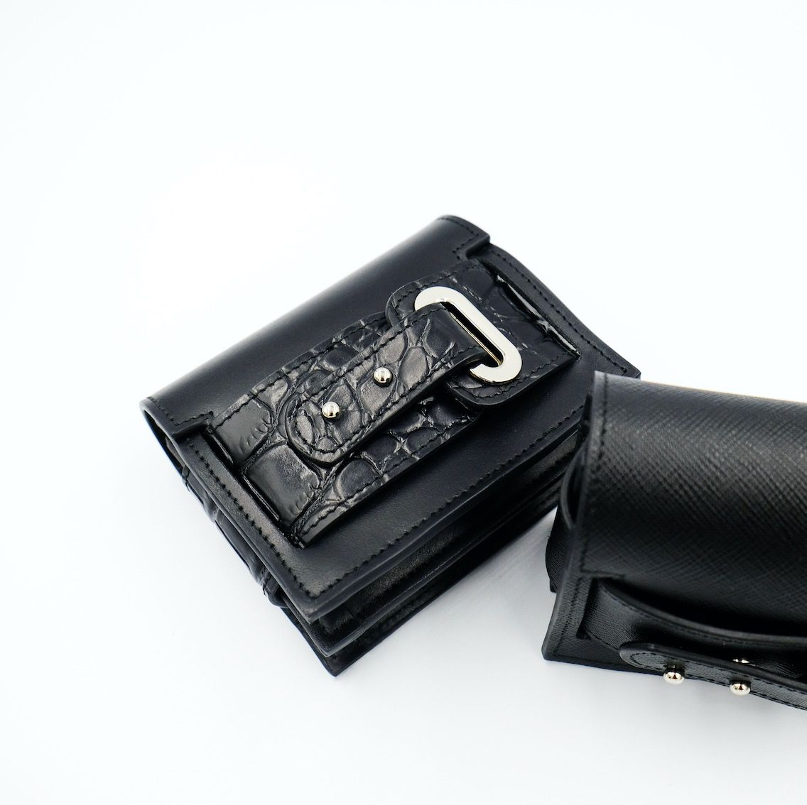 Huge 01 Mini Bag - Black Croco