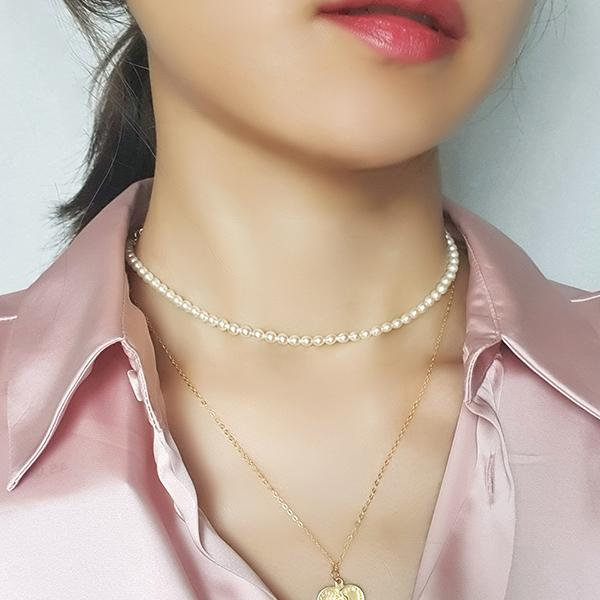 Gold choker sale necklace 14k