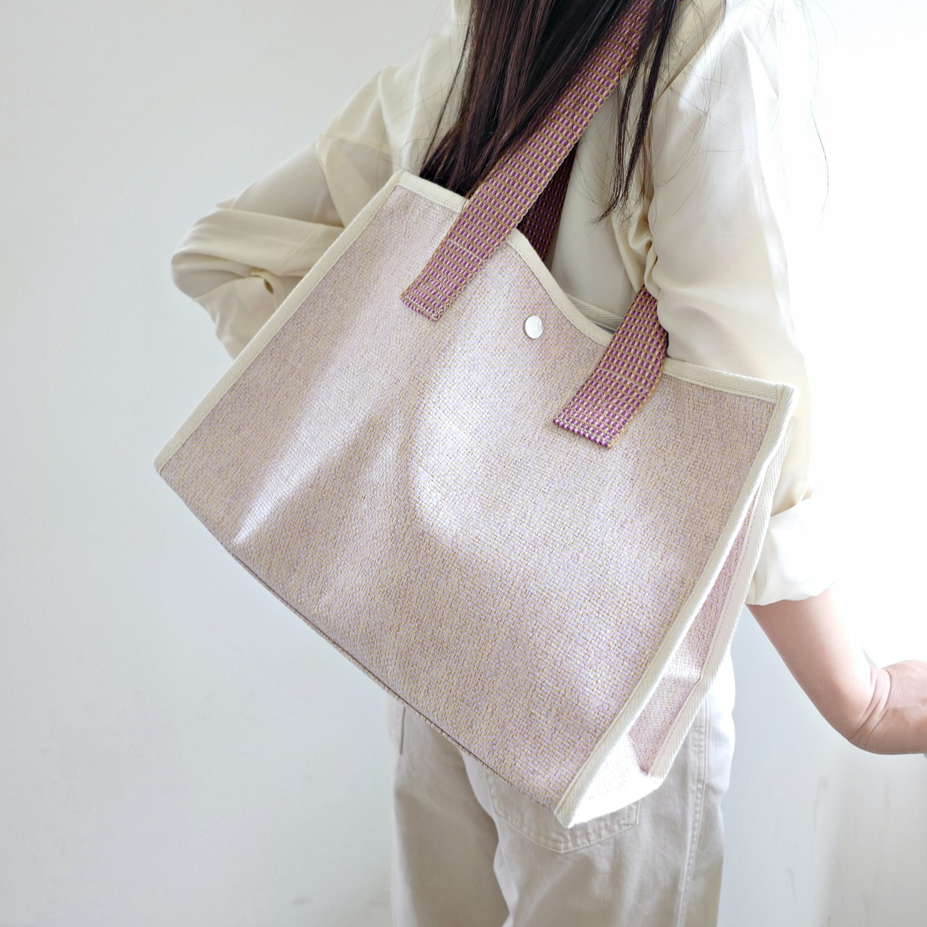 Shop Woven Shopper Bag - Lavender by unfold | Sift & Pick