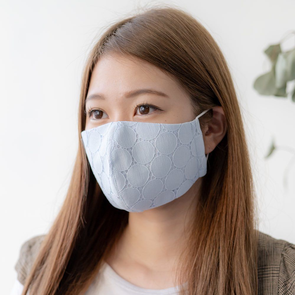 Shop Lace Dot Mask - Baby Blue by KILLYEDNA | Sift & Pick