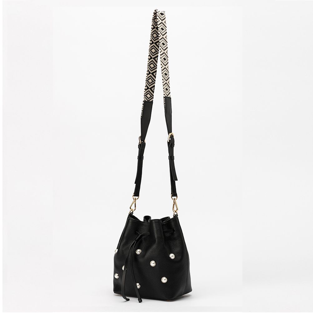 Pearl Bucket Bag - Black